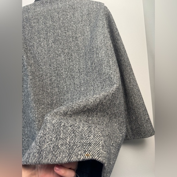 VINTAGE 80s Herman Kay Wool Tweed Double Breasted Pea Coat Petite Dominican repb - Picture 7 of 10